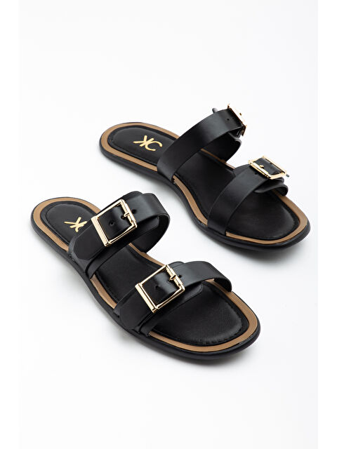 Daxtors Z001 Çift Bantlı Ayarlanabilir Günlük Ortopedik Kadın Terlik - S000515874-19351