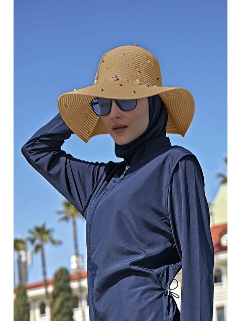 Remsa Mayo İncili Hasır Şapka Camel RŞ-62 - S000178048-20472