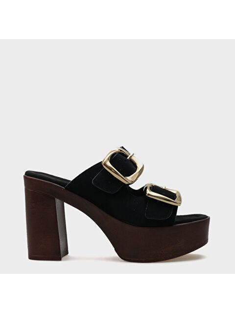 Capone Outfitters Marje Platform Süet Tek Bantlı Kadın Terlik - S000514243-4130