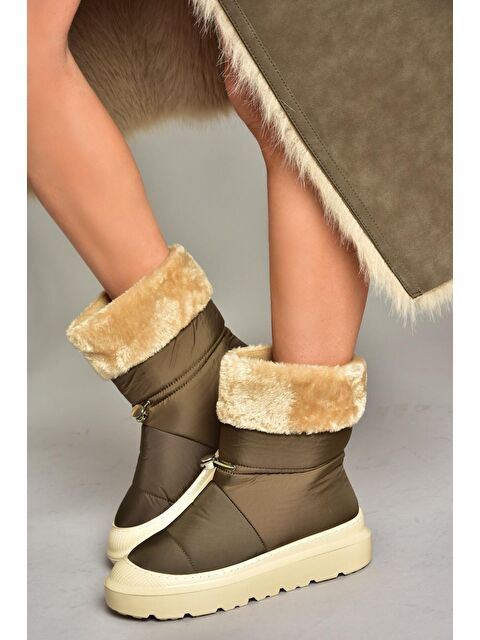 Fox Shoes T4764340 Haki Kadın Bot - S000298420-18547