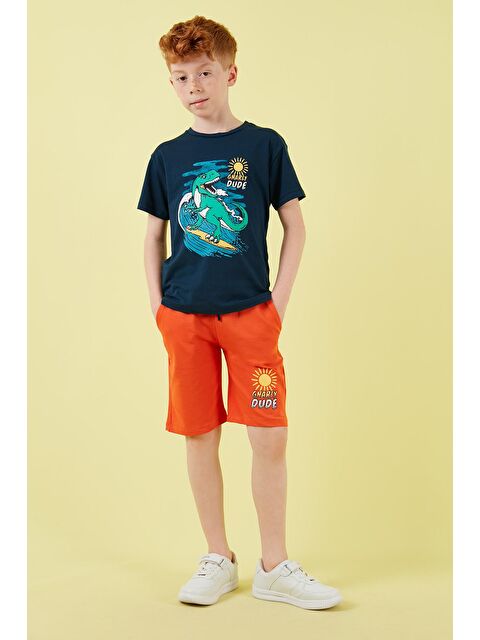 Lela Pamuklu Regular Fit Bisiklet Yaka Şortlu Alt-Üst Takım 6212019 - S000159687-23093