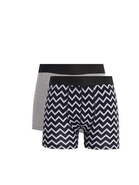 TUDORS Erkek 2'Li Pamuk Elastanlı Esnek Kumaş Boxer - S000524513-23173