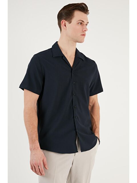 Buratti Regular Fit Apaş Yaka Kısa Kollu Gömlek Erkek GÖMLEK CF24S117927 - S000181598-21164