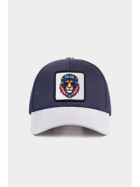 BlackBörk Six Aslan Logolu Beyaz-Lacivert Beyzbol Şapka