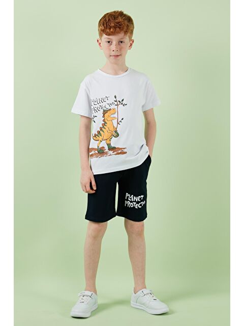 Lela Pamuklu Regular Fit Bisiklet Yaka Şortlu Alt-Üst Takım 6212009 - S000159690-20063