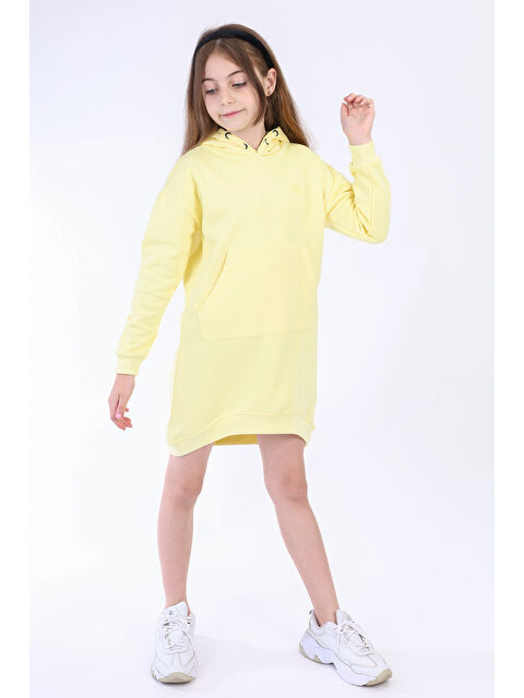 Toontoykids Kız Çocuk Kapüşonlu Cepli Elbise - S000420082-20072
