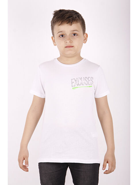 Toontoykids Erkek Çocuk Excuses Baskılı Cepli Tişört - S000359714-20063