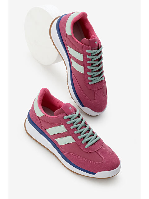 TONNY BLACK Unisex Fuşya Termo Taban Çift Şeritli Bağcıklı Spor Ayakkabı - S000493824-18686