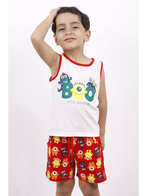 Toontoykids Erkek Çocuk BOO! Baskılı Şortlu Takım - S000359720-19965