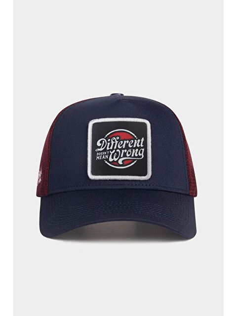 BlackBörk Different Wrong Logolu Lacivert-Bordo Trucker Şapka