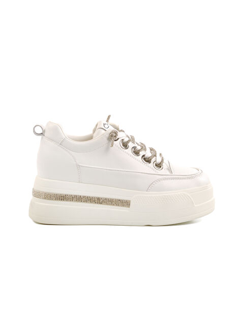 Guja Beyaz Yüksek Taban Kadın Sneaker 25Y492 Z - S000363509-20063