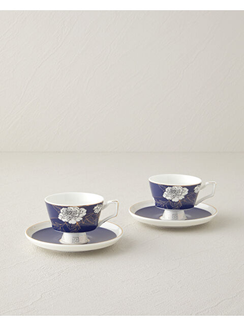 English Home Evelina New Bone China 4 Parça 2 Kişilik Kahve Fincan Takımı 90 ml Lacivert - S000360610-21164
