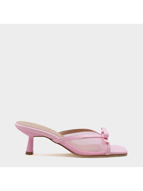 Capone Outfitters Midge Orta Topuklu Fileli Fiyonklu Kadın Terlik - S000514258-20024