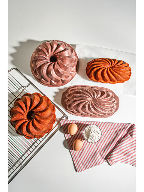 Nehir Sway Rose Gold 2'li Döküm Kek Kalıbı 28,5-24,5 Cm - S000515155-20076