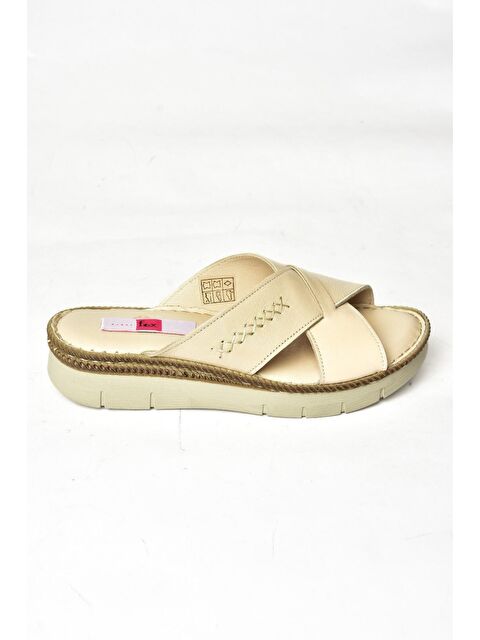 Fox Shoes P5401008 Bej Kadın Terlik - S000190423-19928