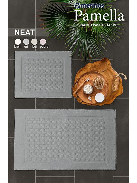 Merinos Pamella 2 Li Banyo Paspas Takımı Neat Gri GRI - S000503577-20600