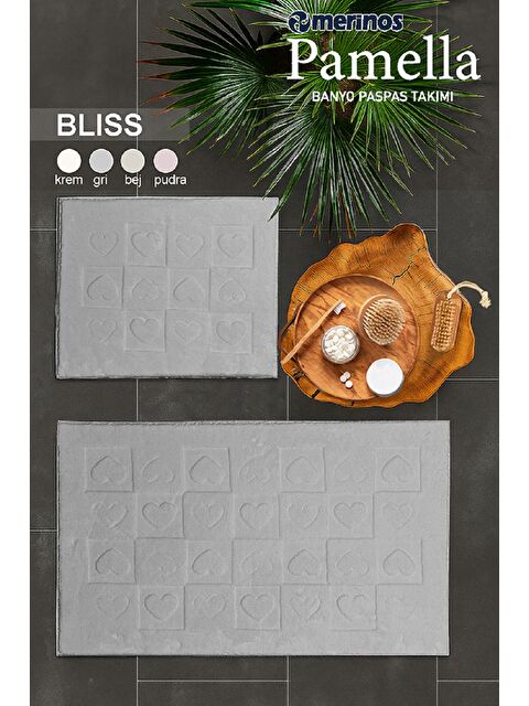 Merinos Pamella 2 Li Banyo Paspas Takımı Bliss Gri GRI - S000503580-20600