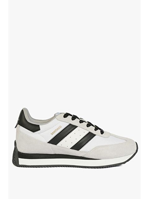 Hammer Jack Hakiki Deri Santiago Beyaz Siyah Kadın Spor Ayakkabı - S000270096-20063