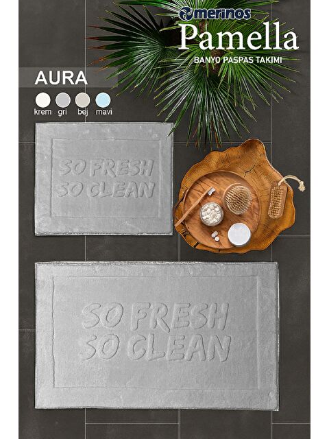 Merinos Pamella 2 Li Banyo Paspas Takımı Aura Gri GRI - S000503585-20600