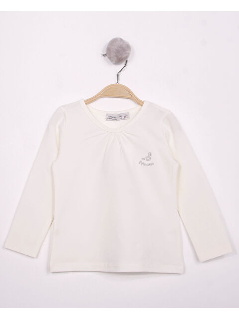 Toontoykids Kız Çocuk Göğsü Princess Nakışlı Tişört - S000359711-19965