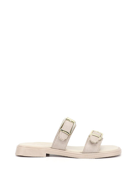 GÖNDERİ(R) Kadın BEJ Tokalı Günlük Terlik - S000531904-19928