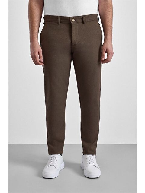 Süvari Bej Slim Casual Pantolon
