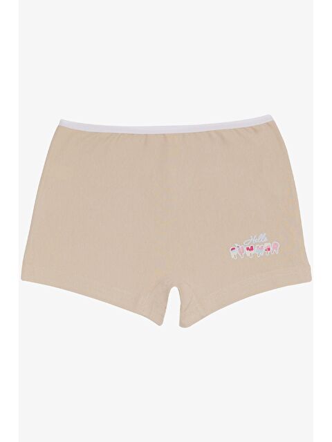 Breeze Kız Çocuk Boxer Dondurma Baskılı Bej (7 Yaş) - S000058106-19928