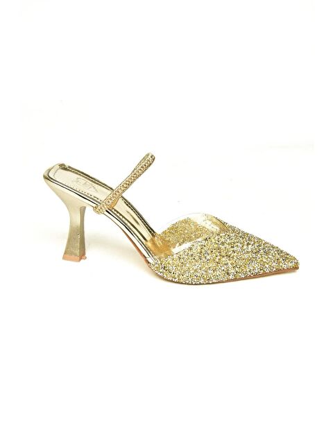 Fox Shoes U6145671 Altın Kadın Topuklu Ayakkabı - S000356729-20076