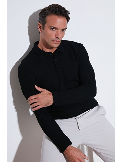 Buratti Pamuklu Regular Fit Düğmeli Polo Yaka Erkek Sweat 5905708 - S000286971-19351