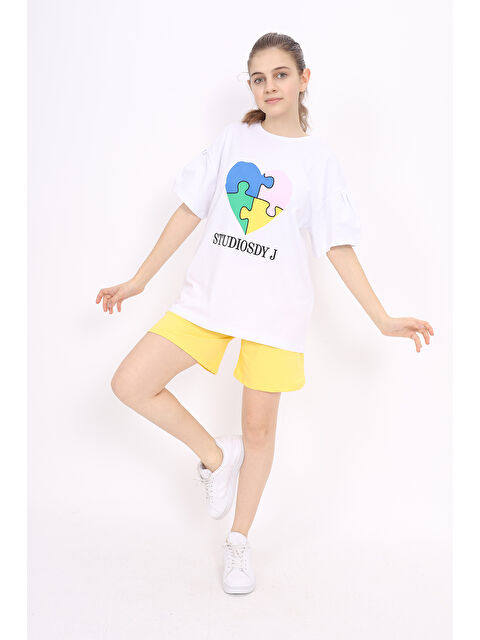 Toontoykids Kız Çocuk Baskılı Şortlu Takım - S000418426-37245