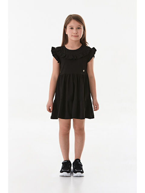 Fullamoda Yakası Güpürlü Kız Çocuk Elbise - S000380780-19351