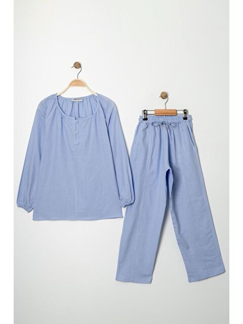 pi pengai Kız Çocuk %100 Jüt Pamuk Alt-Üst Takım P1038 - S000340473-17437