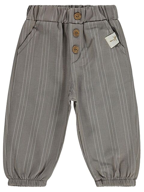 Civil Baby Çizgili 6-18 Ay Pantolon - Kahverengi 9-12 Ay - S000526613-28102