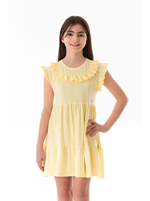 Fullamoda Yakası Güpürlü Kız Çocuk Elbise - S000380782-20072