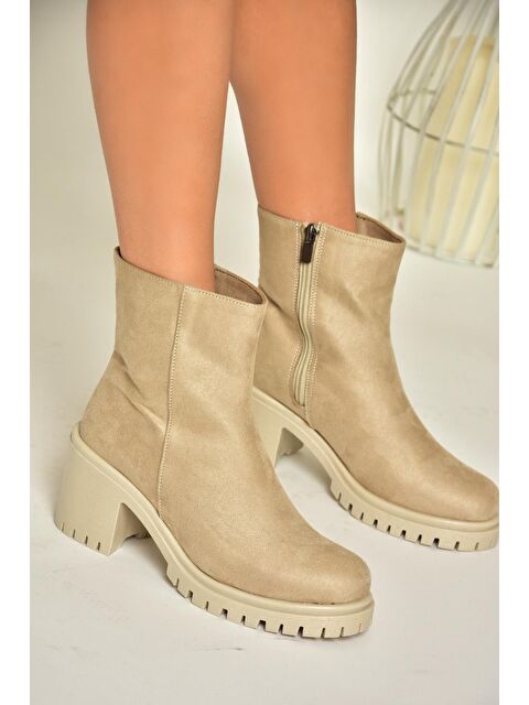 Fox Shoes T7269111 Bej Kadın Bot - S000285818-19928