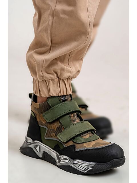 Mnpc Erkek Çocuk Haki Hakiki Deri Suya Dayanıklı Günlük Bot - S000446442-18547