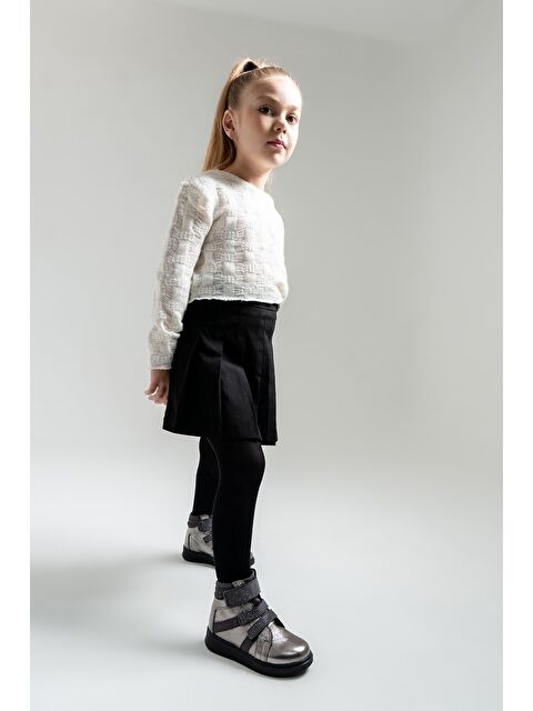 Mnpc Kız Çocuk Gümüş Hakiki Deri Suya Dayanıklı Günlük Bot - S000446430-18105