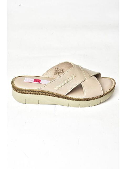 Fox Shoes P5401008 Vizon Kadın Terlik - S000190423-26429