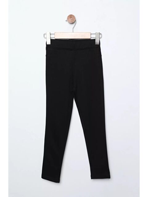 Julude Beli Lastikli Yüksek Bel Kız Çocuk Tayt Pantolon - S000182676-19351