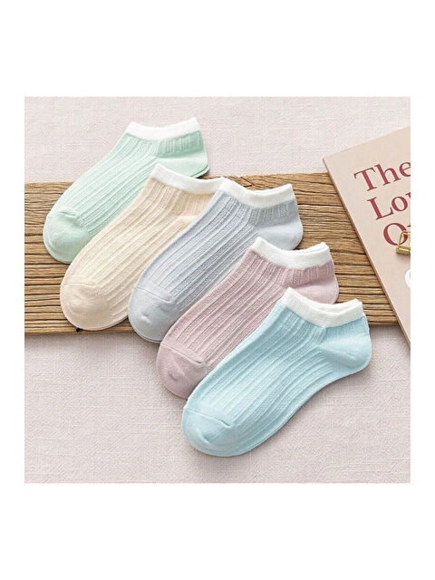 BGK Kadın Desenli Patik Çorap 5'li