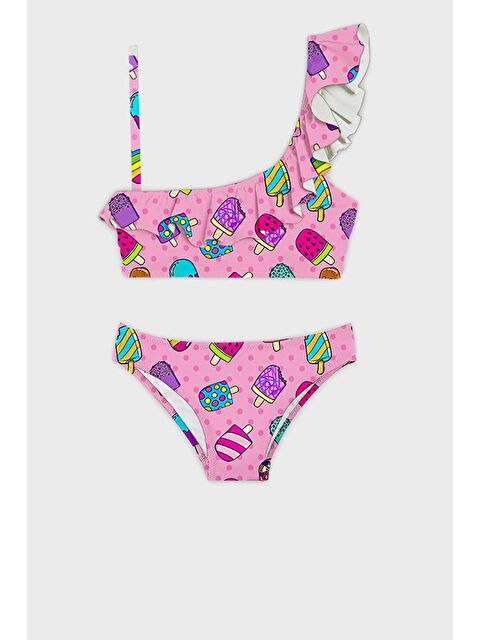 Slipstop Frutti 50+ UPF Uv Korumalı Fırfırlı Kız Çocuk Bikini SB2411000612