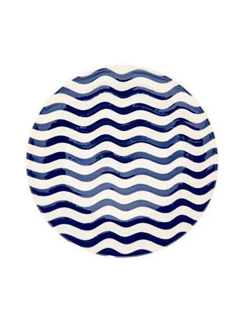 Tulu Porselen Panarea Servis Tabağı - Mavi - 25 cm - S000400337-17234