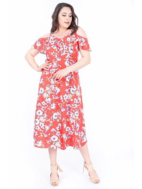 Mylinemoda Kolları Volanlı Elbise - S000239347-20045