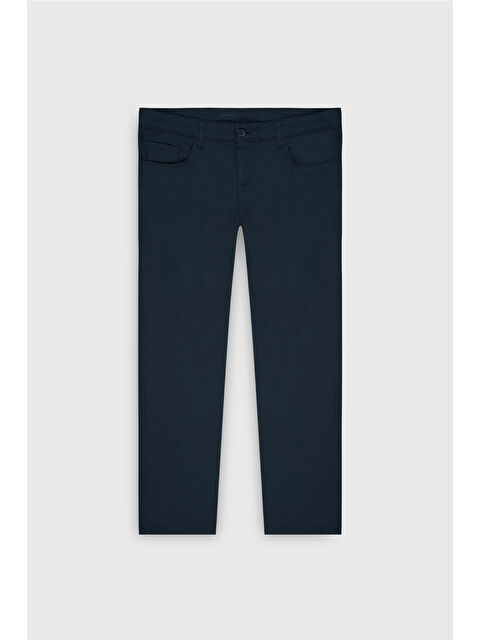 Altınyıldız Classics Erkek İndigo Comfort Fit Rahat Kesim Pamuklu Armürlü 5 Cep Greensboro Pantolon