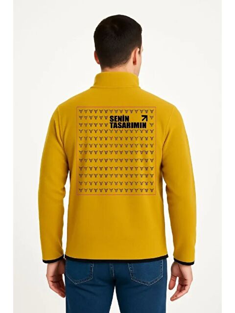 Jane's Arka Polar Kazak Dik Yaka - Sarı