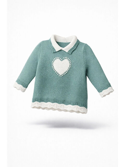 Myhanne İnci İşlemeli Kız Çocuk Kazak 4098 - S000502791-34206