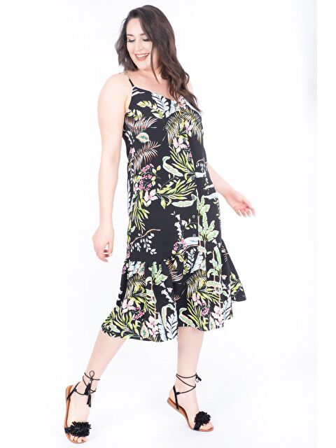 Mylinemoda İp Askılı Volanlı Elbise - S000239356-19351