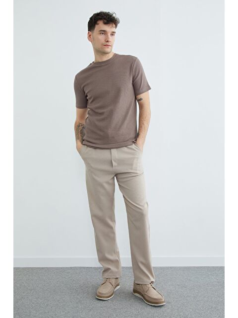 Fullamoda Çizgili Beli Lastikli Pantolon