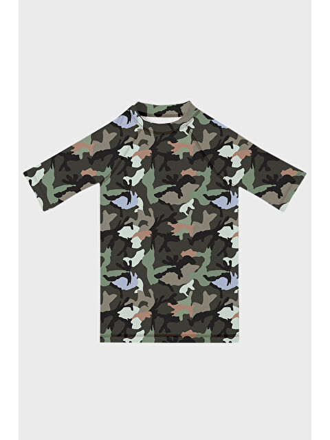 Slipstop Ranger Kamuflaj Desenli Uv Korumalı Unisex Çocuk T Shirt ST2421000008