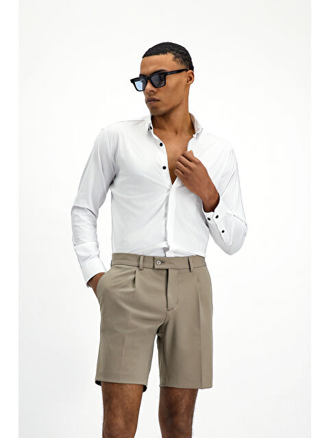 Kiğılı Techno-Line Uzun Kol Slim Fit Dar Kesim Klasik Pamuklu Gömlek